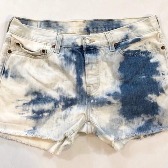 Levi's Pants - Levi’s Bleach-Dipped Cutoff Denim Shorts